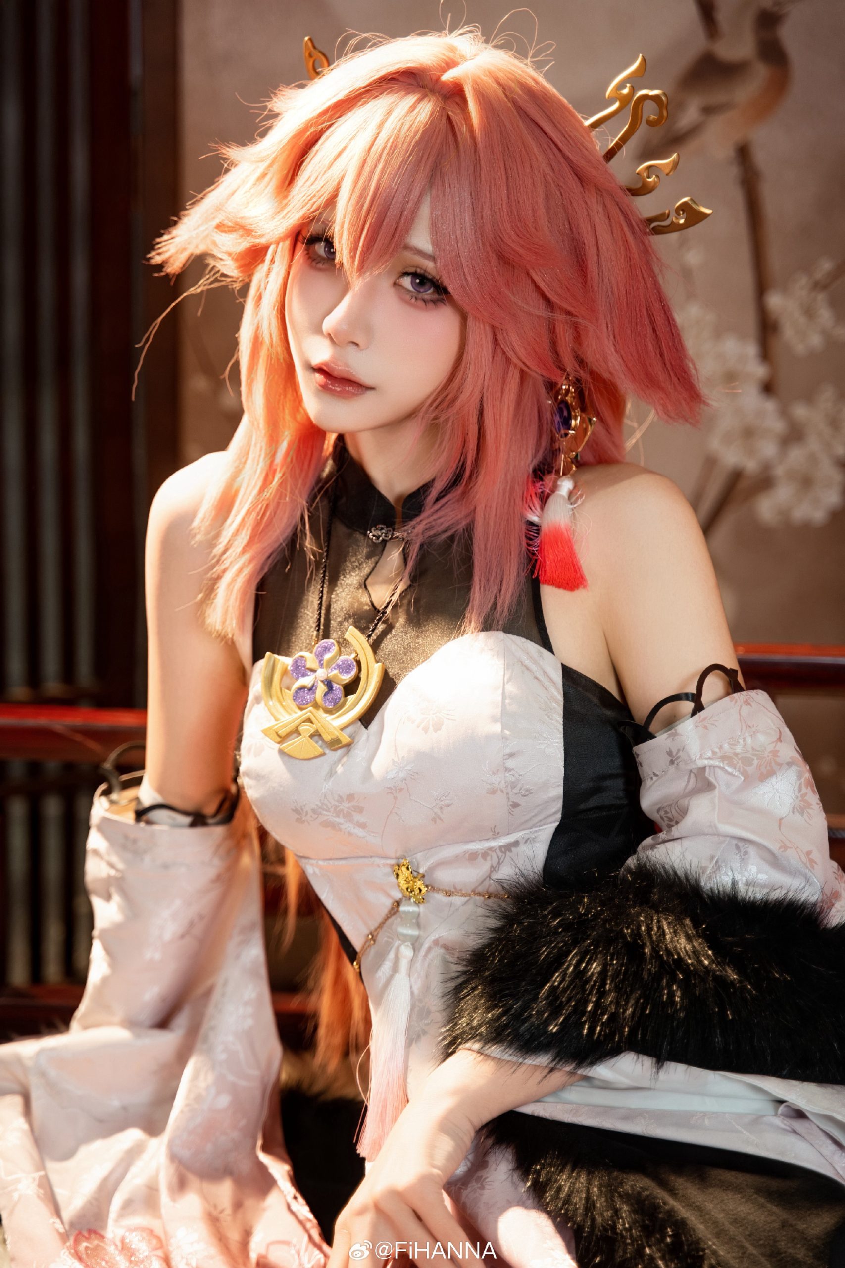 cosplay 哦呀，你来看我了？小家伙～ 原神 八重神子@FiHANNA-米哈社