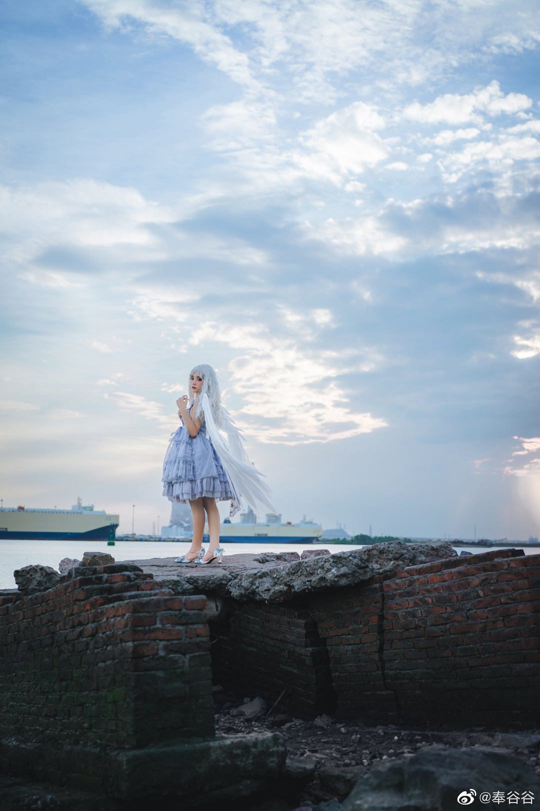 lolita装扮 空濛的彼岸@奉谷谷-米哈社