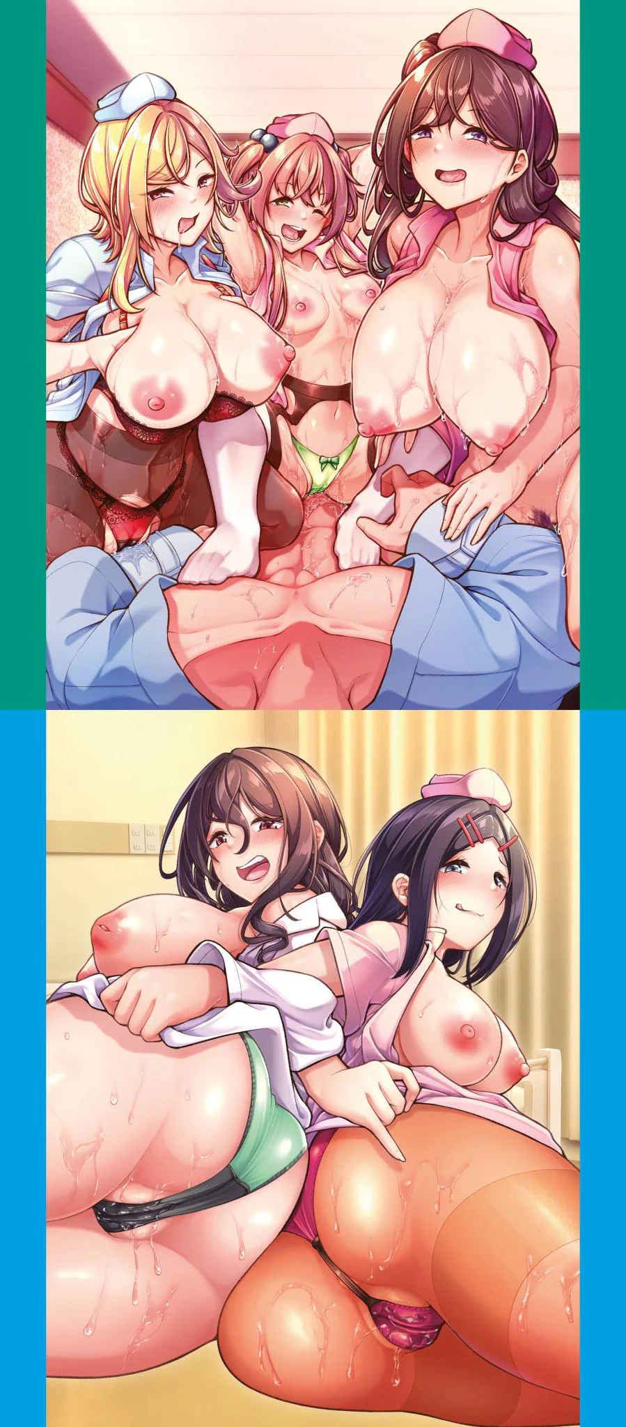 图片[2]-[双葉八重] エッチなナース達が個室で交尾してくれるって本当ですか！？｜可以跟色情護士在單人病房做愛是真的嗎？ [中国翻訳] [無修正] [DL版]-米哈社