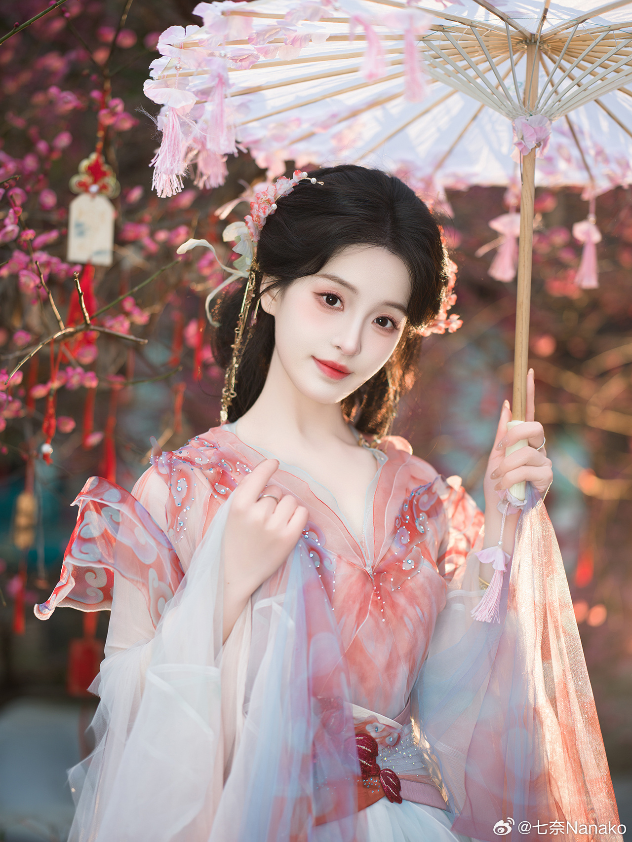 汉服 在这个花开的春天见一面吧～@七奈Nanako-米哈社