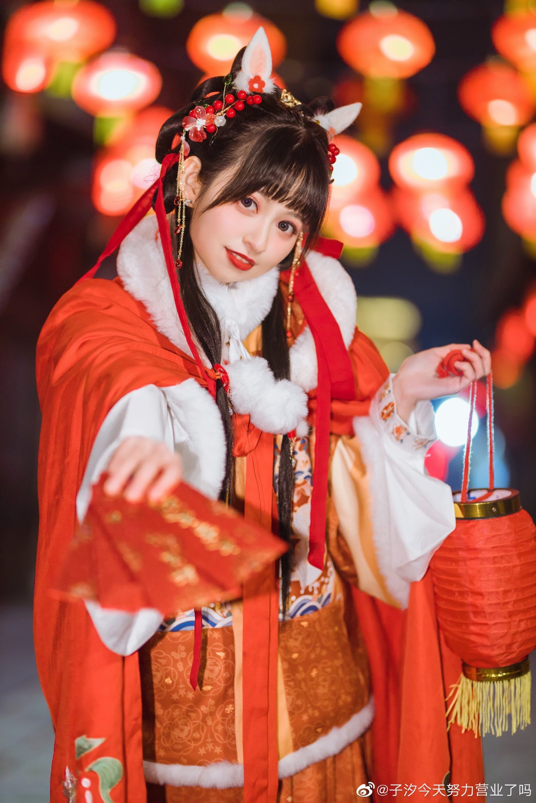 汉服写真 听说，元宵灯会是男女约会的好时节@子汐今天努力营业了吗-米哈社