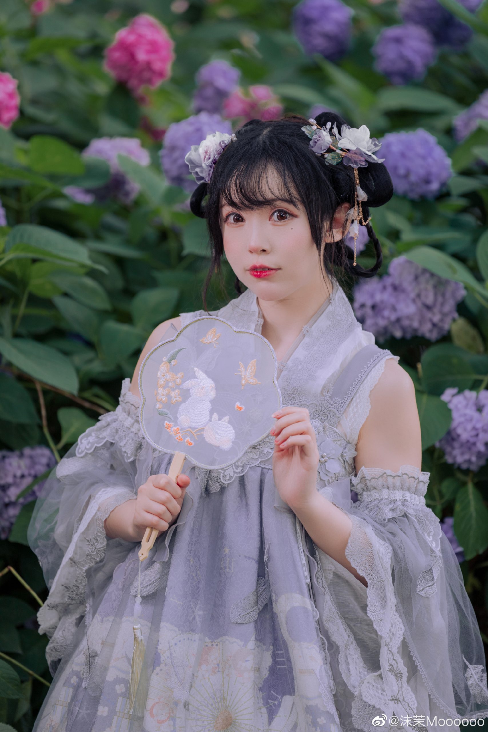 LOLITA 少女写真 绣球花 无尽夏@沫茉Moooooo-米哈社